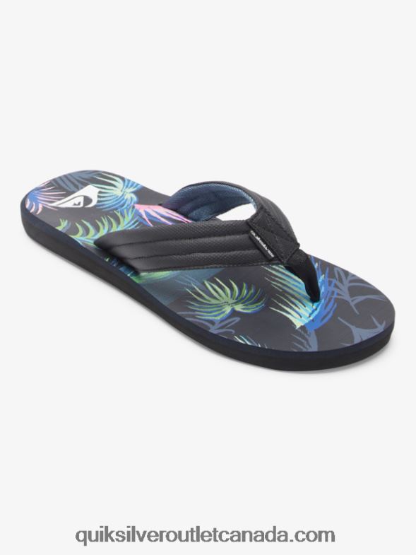 CA Quiksilver Men Carver Print Sandals black/blue TX4R2611