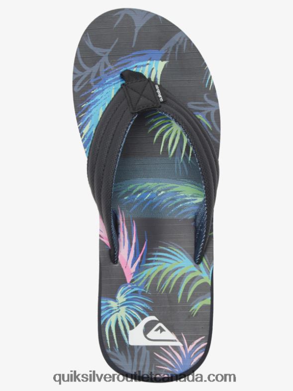 CA Quiksilver Men Carver Print Sandals black/blue TX4R2611