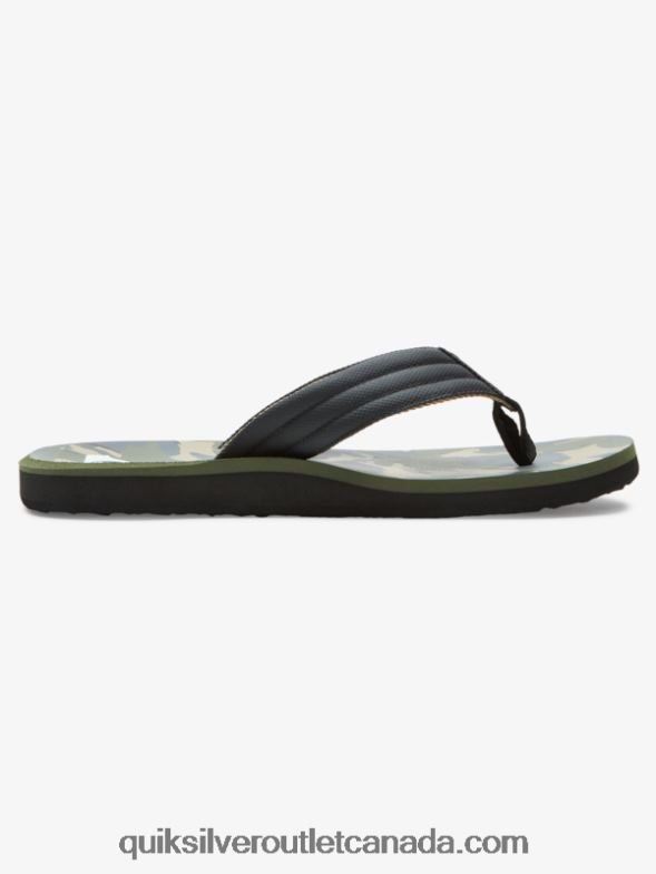 CA Quiksilver Men Carver Print Sandals black/green/grey TX4R2614