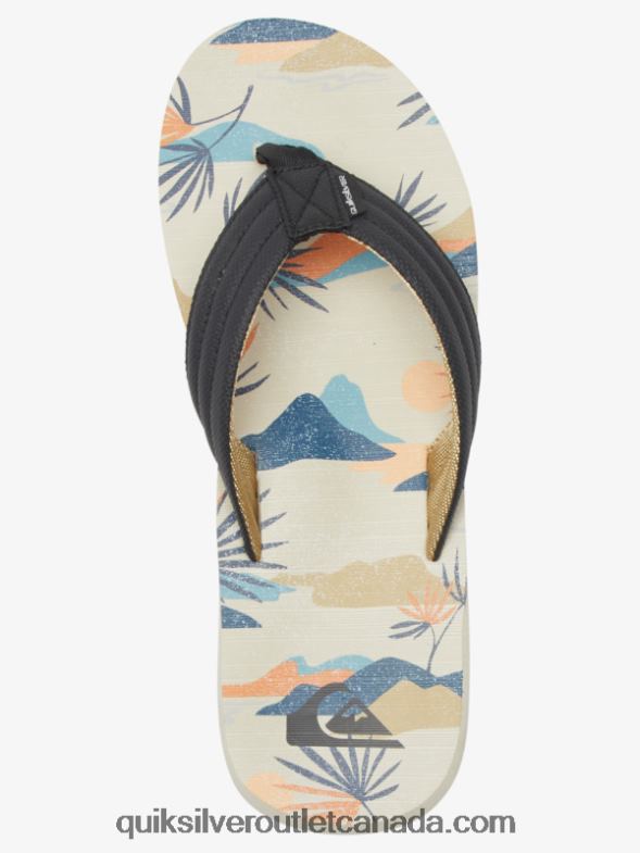 CA Quiksilver Men Carver Print Sandals black/white/blue TX4R2612