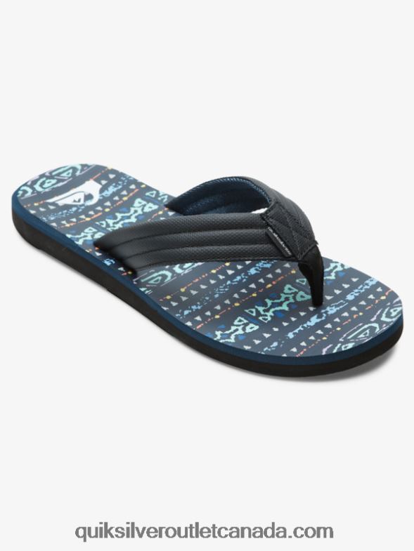 CA Quiksilver Men Carver Print Sandals blue/black TX4R2616