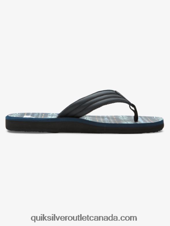 CA Quiksilver Men Carver Print Sandals blue/black TX4R2616