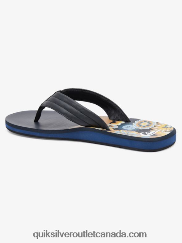 CA Quiksilver Men Carver Print Sandals brown 1 TX4R2617