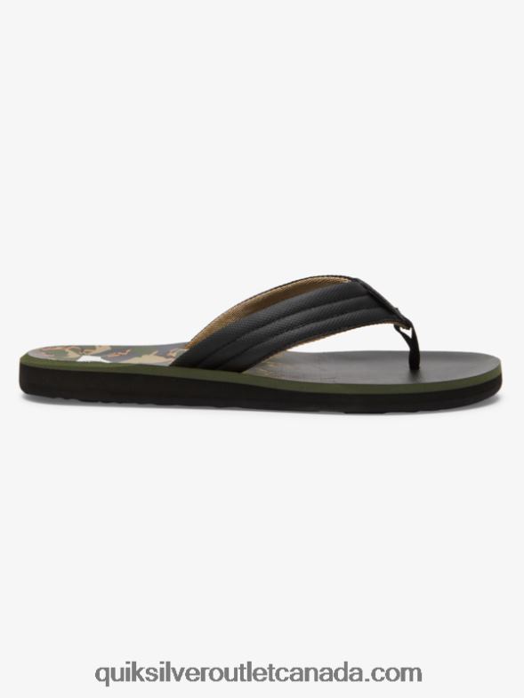 CA Quiksilver Men Carver Print Sandals green 1 TX4R2613