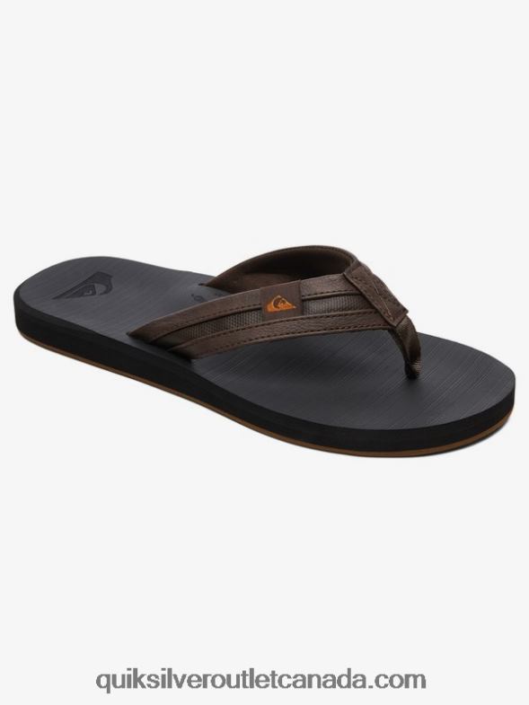 CA Quiksilver Men Carver Squish Sandals brown/black TX4R2937