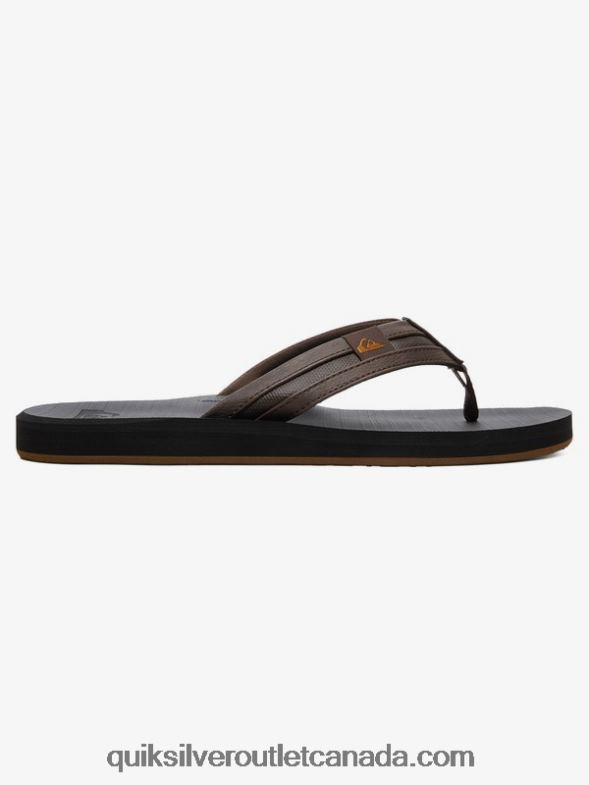 CA Quiksilver Men Carver Squish Sandals brown/black TX4R2937