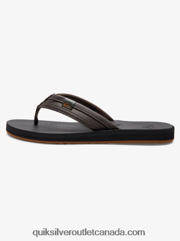 CA Quiksilver Men Carver Squish Sandals brown/black TX4R2937
