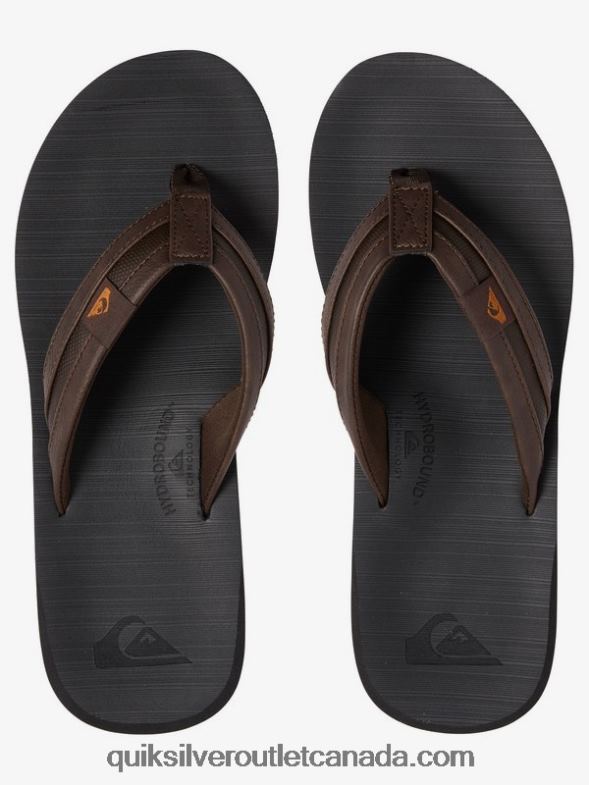 CA Quiksilver Men Carver Squish Sandals brown/black TX4R2937