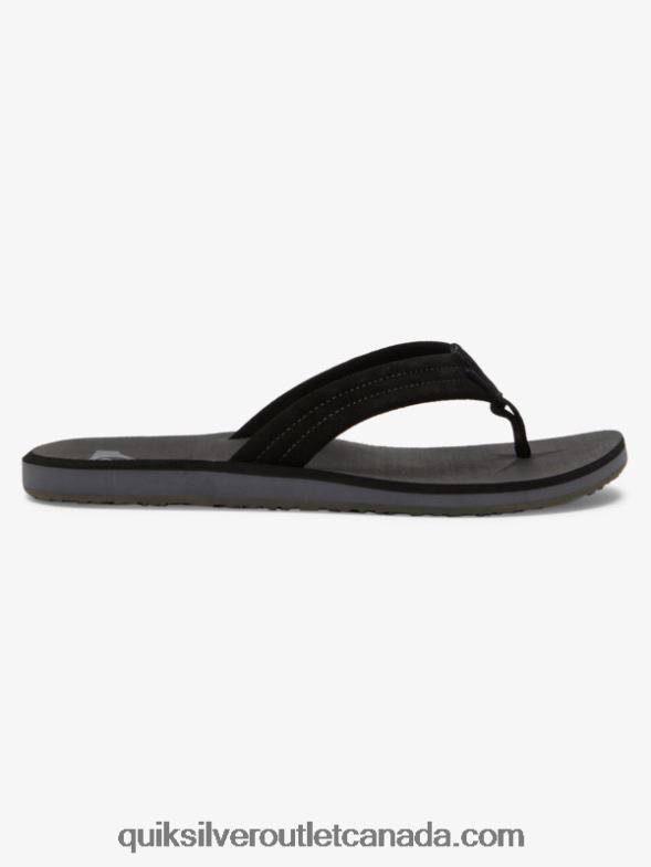 CA Quiksilver Men Carver Suede Core Sandals black TX4R2879