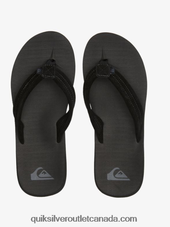 CA Quiksilver Men Carver Suede Core Sandals black TX4R2879