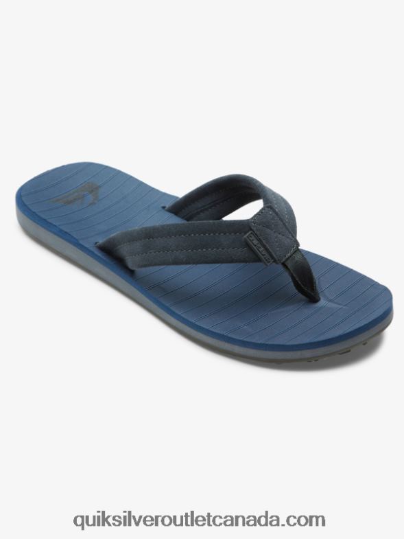 CA Quiksilver Men Carver Suede Core Sandals blue 1 TX4R2878