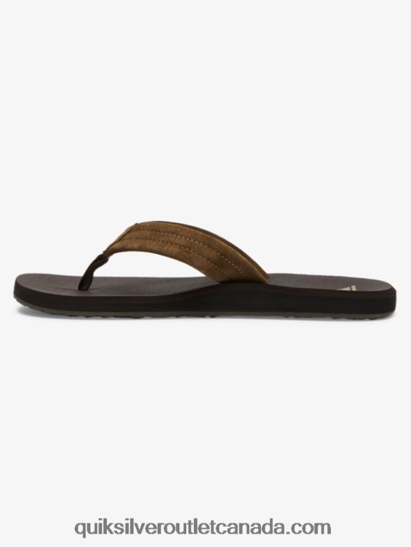 CA Quiksilver Men Carver Suede Core Sandals brown 1 TX4R2877