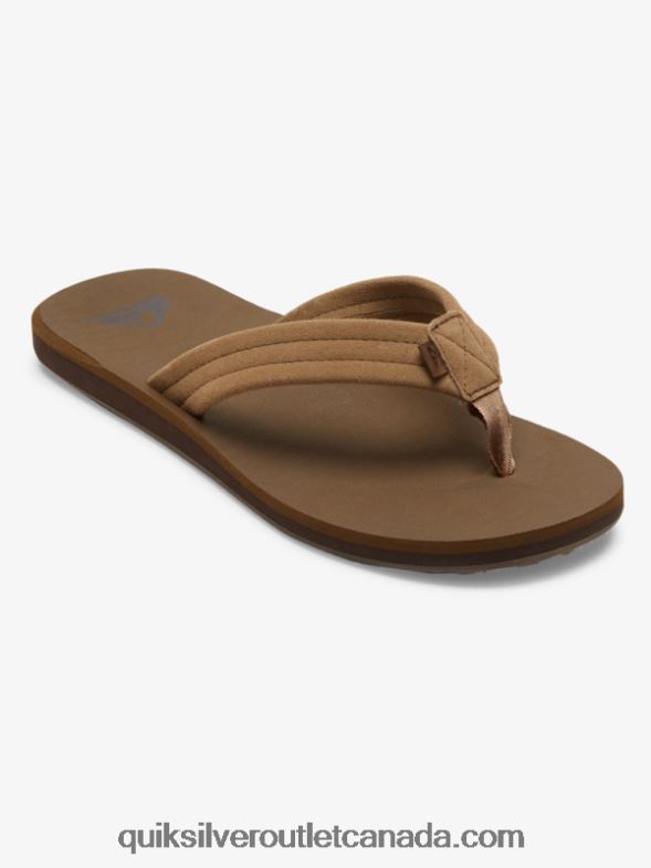 CA Quiksilver Men Carver Suede Core Sandals tan 1 TX4R2874