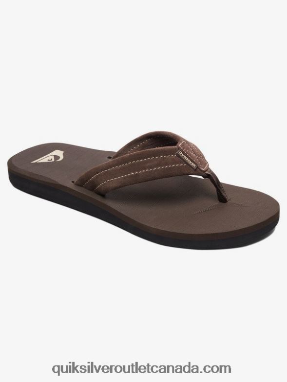 CA Quiksilver Men Carver Suede Leather Sandals demitasse - solid TX4R21631