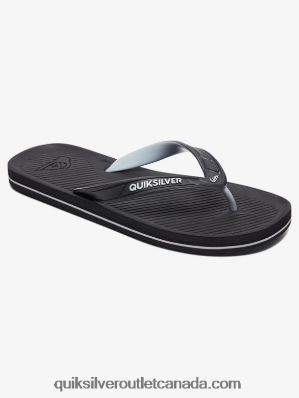 CA Quiksilver Men Haleiwa Flip-Flops black/grey TX4R21648
