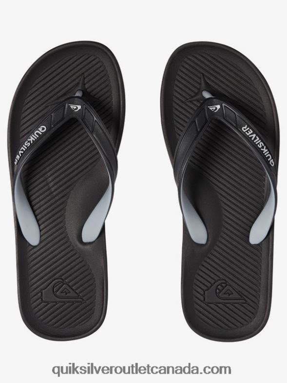 CA Quiksilver Men Haleiwa Flip-Flops black/grey TX4R21648