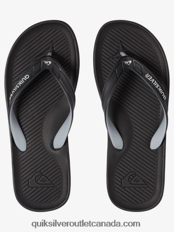 CA Quiksilver Men Haleiwa Flip-Flops black/grey TX4R21648