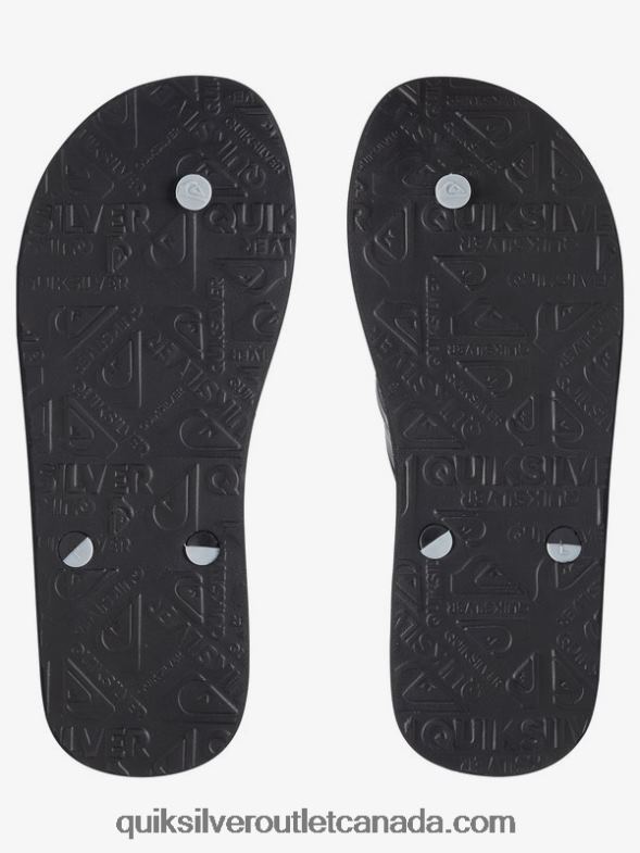 CA Quiksilver Men Haleiwa Flip-Flops black/grey TX4R21648