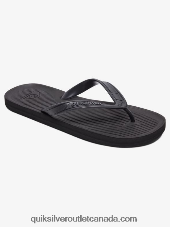 CA Quiksilver Men Haleiwa Flip-Flops solid black TX4R21650