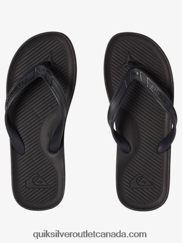 CA Quiksilver Men Haleiwa Flip-Flops solid black TX4R21650