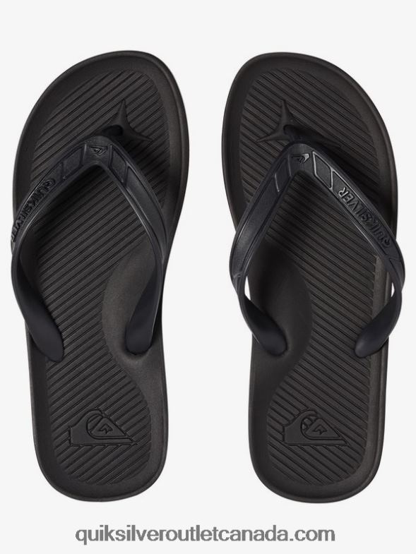 CA Quiksilver Men Haleiwa Flip-Flops solid black TX4R21650