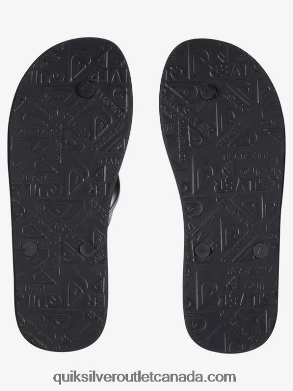 CA Quiksilver Men Haleiwa Flip-Flops solid black TX4R21650