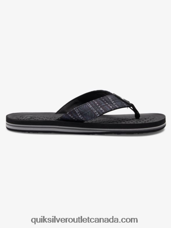 CA Quiksilver Men Lanai Flip-Flops black TX4R21792