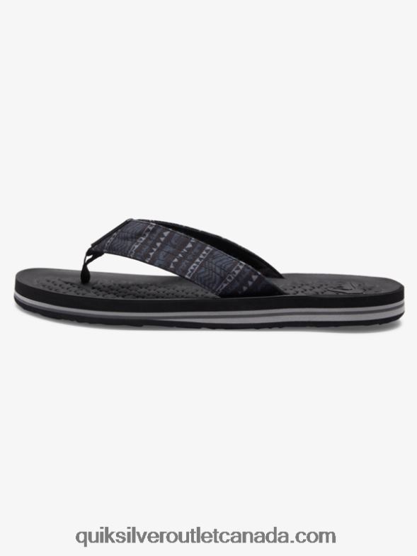 CA Quiksilver Men Lanai Flip-Flops black TX4R21792