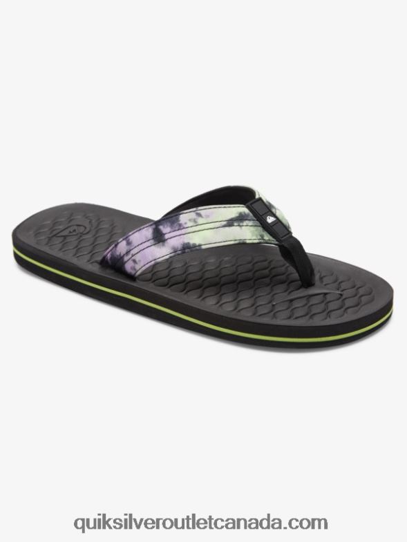CA Quiksilver Men Lanai Flip-Flops black TX4R21794