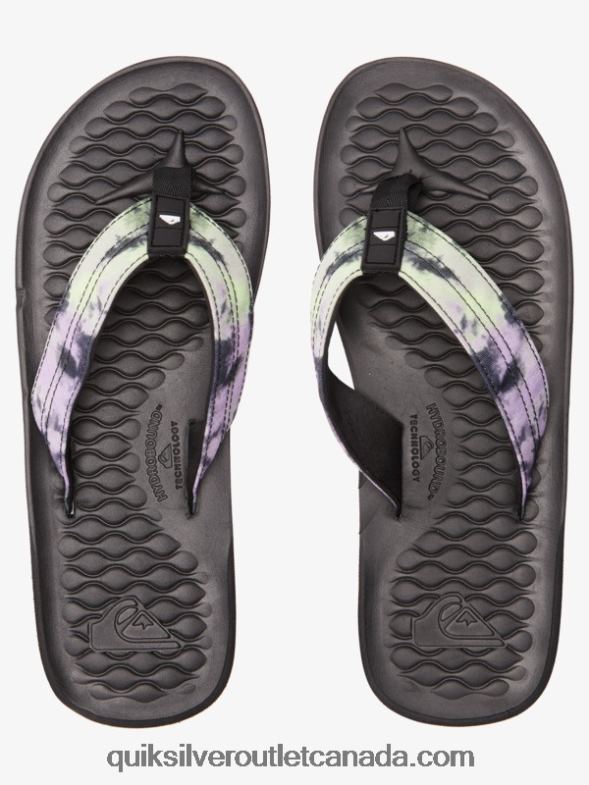 CA Quiksilver Men Lanai Flip-Flops black TX4R21794