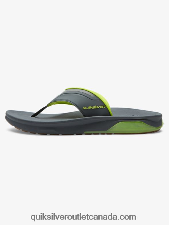 CA Quiksilver Men Mathodic Recovery Sandals grey/black/green TX4R21083