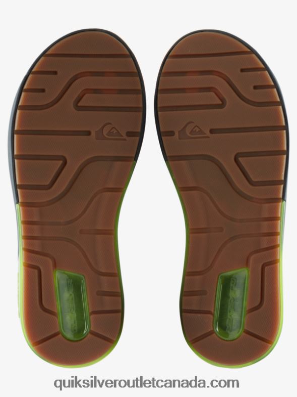 CA Quiksilver Men Mathodic Recovery Sandals grey/black/green TX4R21083