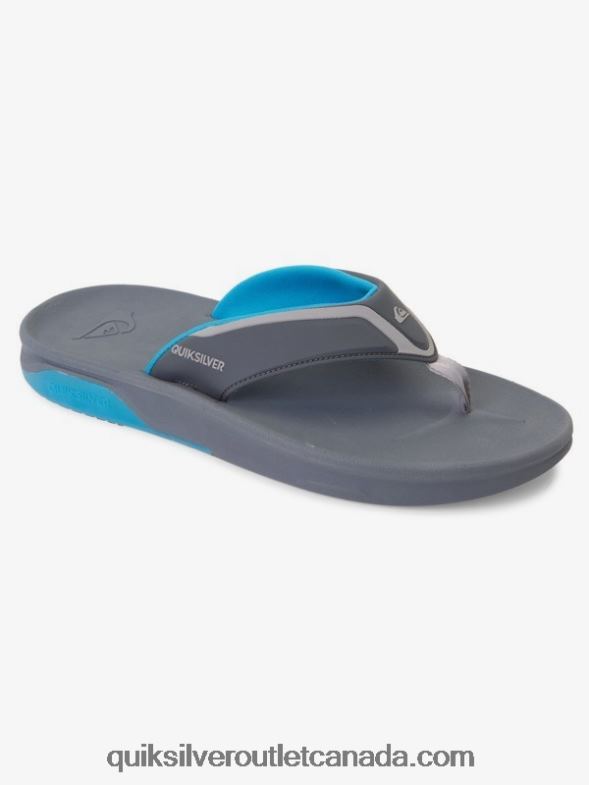 CA Quiksilver Men Mathodic Recovery Sandals grey/blue TX4R21084