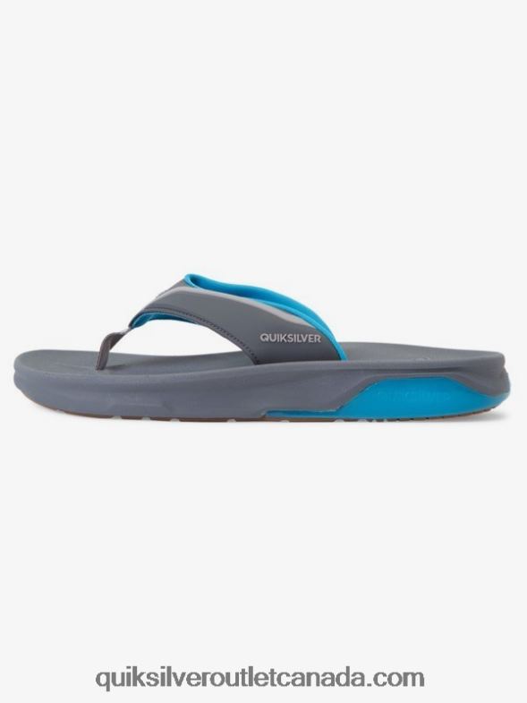 CA Quiksilver Men Mathodic Recovery Sandals grey/blue TX4R21084