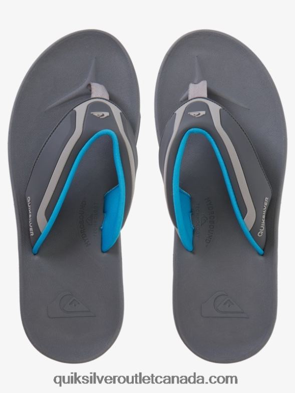CA Quiksilver Men Mathodic Recovery Sandals grey/blue TX4R21084