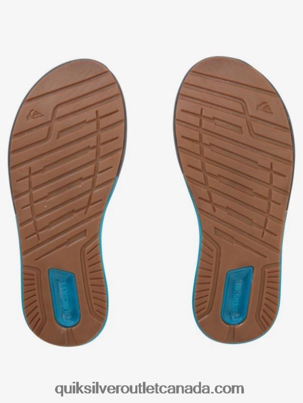 CA Quiksilver Men Mathodic Recovery Sandals grey/blue TX4R21084