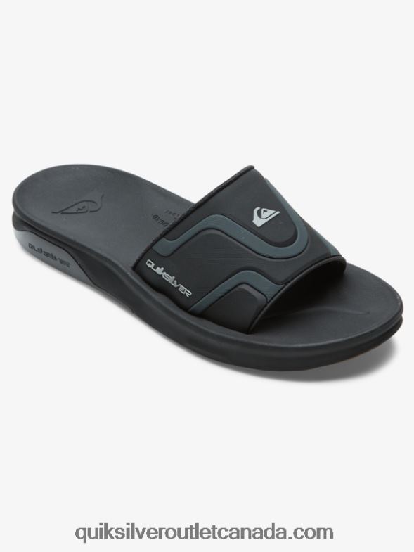 CA Quiksilver Men Mathodic Recovery Slide Sandals black TX4R21257