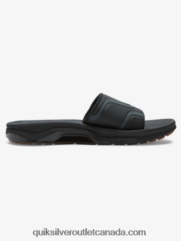 CA Quiksilver Men Mathodic Recovery Slide Sandals black TX4R21257