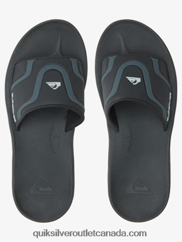 CA Quiksilver Men Mathodic Recovery Slide Sandals black TX4R21257