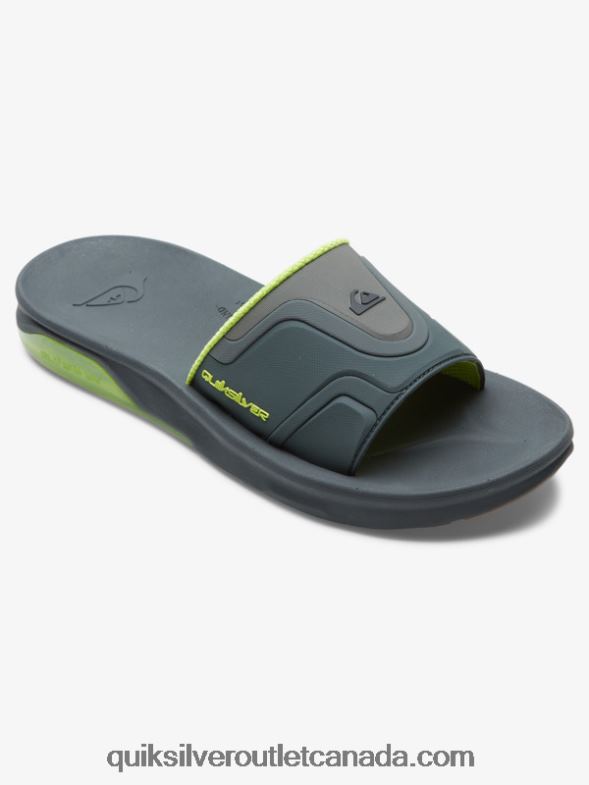 CA Quiksilver Men Mathodic Recovery Slide Sandals grey 1 TX4R21258
