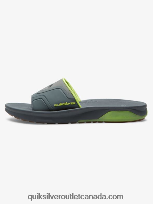 CA Quiksilver Men Mathodic Recovery Slide Sandals grey 1 TX4R21258