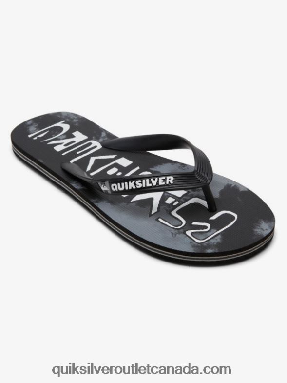 CA Quiksilver Men Molokai Acid Drop Flip-Flops black TX4R21775