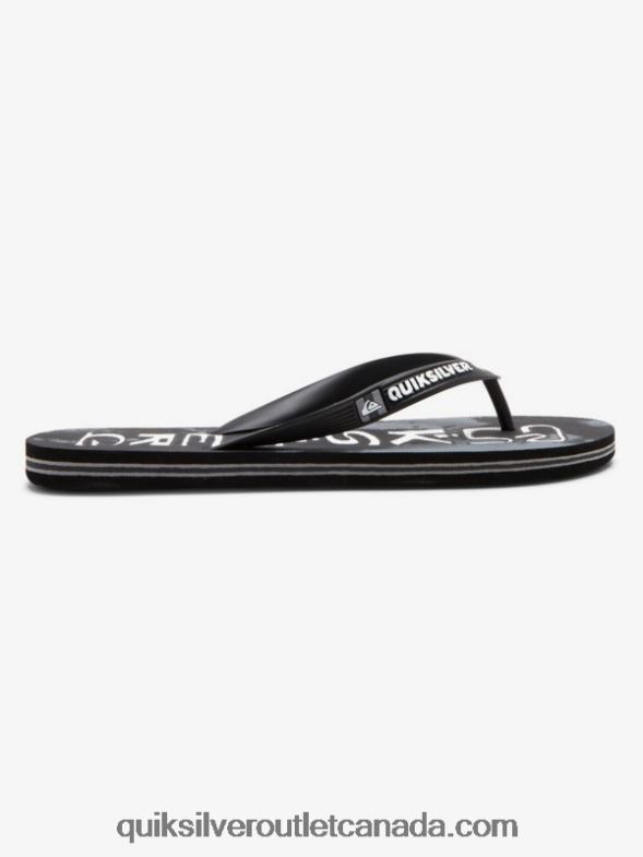 CA Quiksilver Men Molokai Acid Drop Flip-Flops black TX4R21775