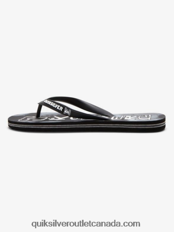 CA Quiksilver Men Molokai Acid Drop Flip-Flops black TX4R21775