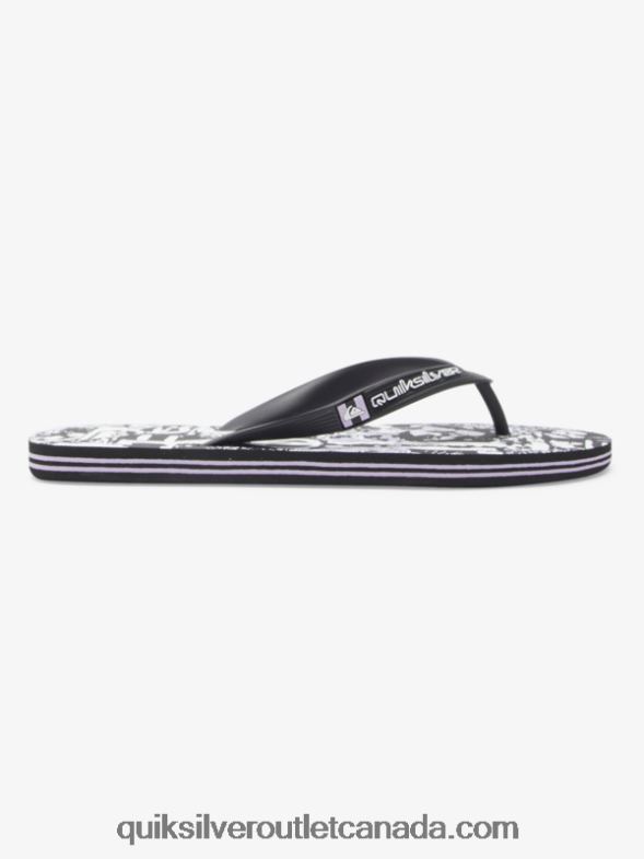 CA Quiksilver Men Molokai Art Flip-Flops black TX4R2520