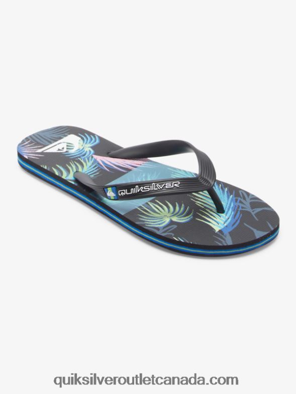 CA Quiksilver Men Molokai Art Flip-Flops black/blue TX4R2517