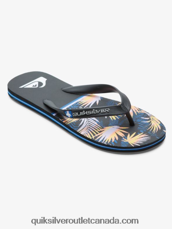 CA Quiksilver Men Molokai Division Flip Flops black TX4R21639