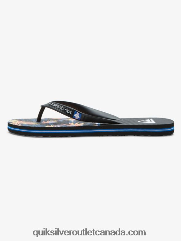 CA Quiksilver Men Molokai Division Flip Flops black TX4R21639