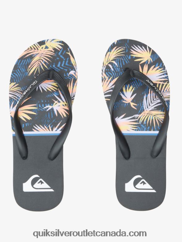 CA Quiksilver Men Molokai Division Flip Flops black TX4R21639