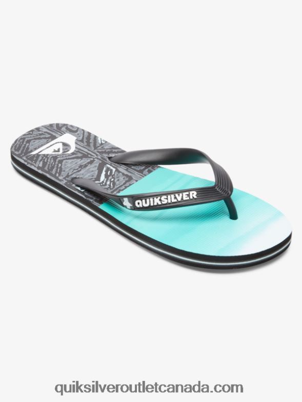 CA Quiksilver Men Molokai Five-O Flip-Flops black/blue TX4R21859